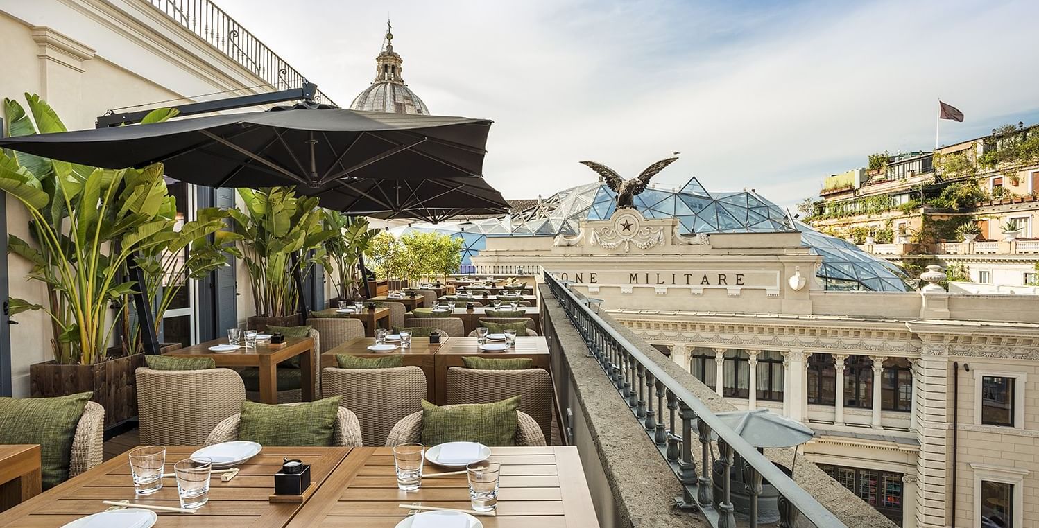 Zuma Restaurant outdoor table set-up at Fendi Private Suites