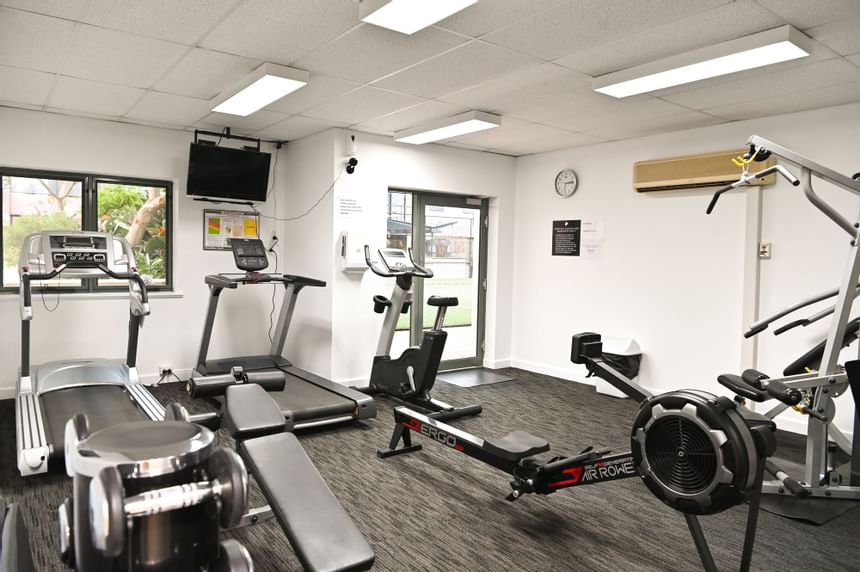 Gym equipment and treadmills at Nesuto Mounts Bay