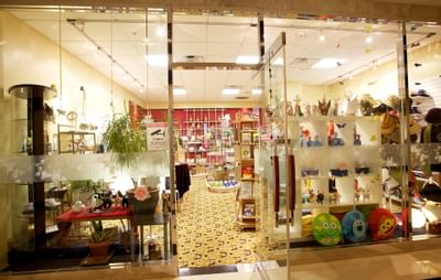 The entrance of a Gifts Shop at Honor’s Haven Retreat