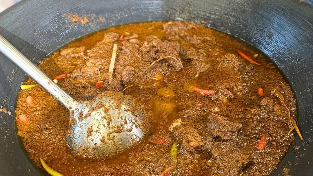 Close-up of a stew served in the Santapan Nusantara Putra buffet at Sunway Putra Hotel