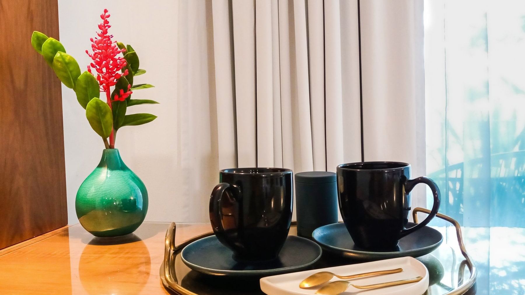 Tea Cups in Deluxe king table at Curamoria Huayacán Cuernavaca
