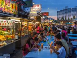 Outdoor Gurney Food Court near St. Giles Wembley Hotel