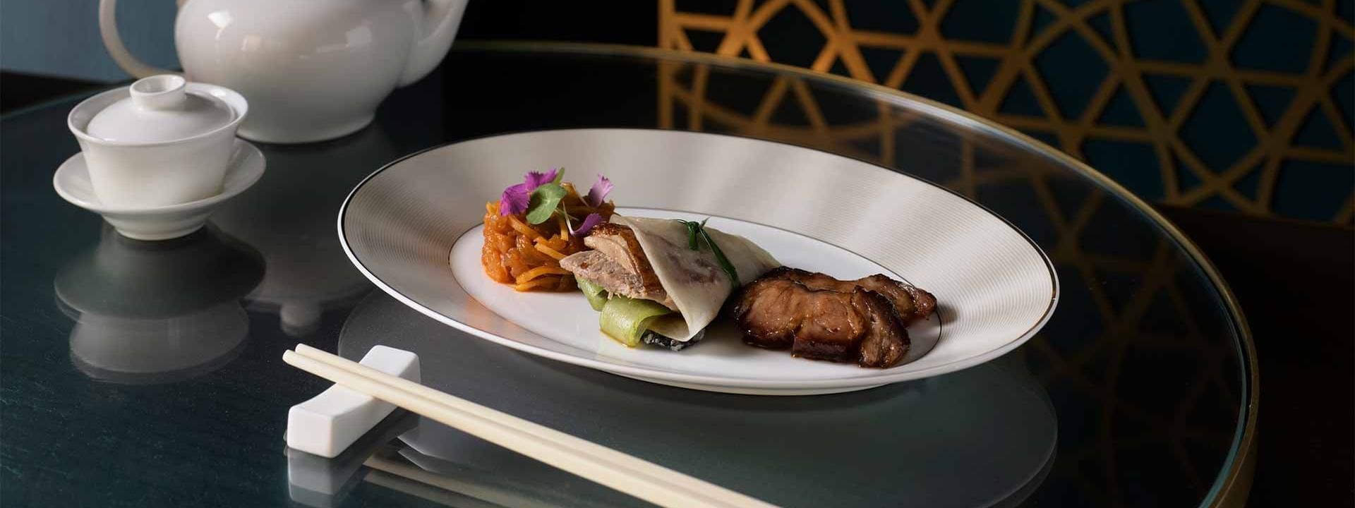 Closeup of a served dish in Silks Crown Towers Melbourne