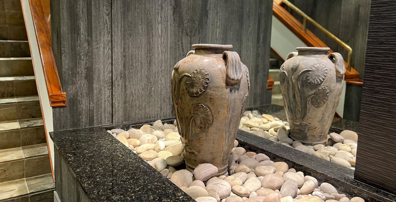 Decorations in hotel lobby