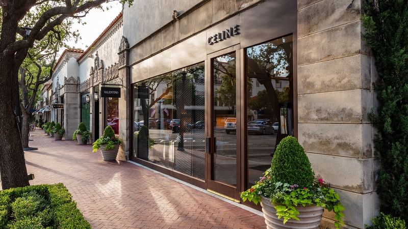 Close-up of the entrance to Celine at Warwick Melrose Dallas