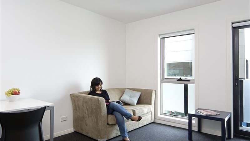UniLodge @ 740_Furnished One Bedroom - Lounge in Melbourne