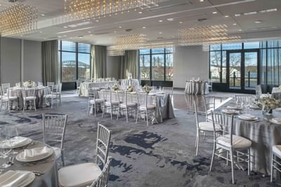 wedding venue in spacious ballroom