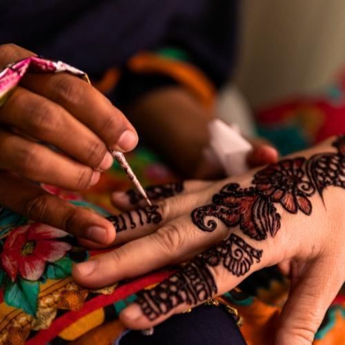 mehndi on brides hand Pakistani wedding traditions