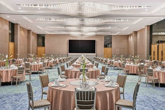 Banquet type ballroom chair set-up at Vasa Hotel Surabaya