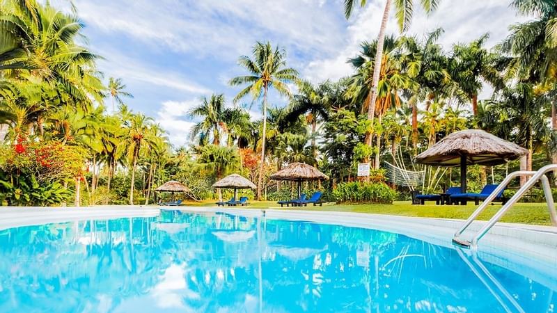 Landscape view of the pool at Tambua Sands Beach Resort