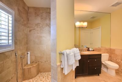 Elegant view of bathroom in Island suites at Windsong Resort On The Reef