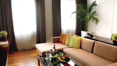 Living area of Verandah Studio at Amara Sanctuary Resort