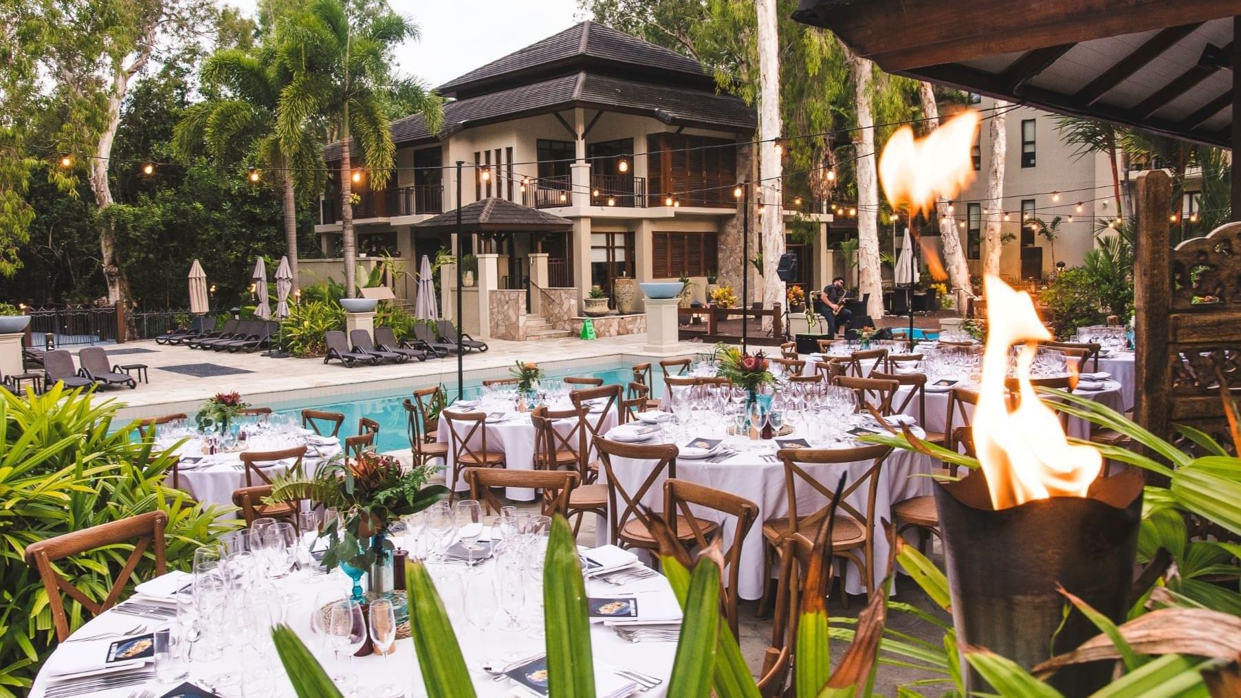 Poolside Meetings at Pullman Palm Cove Sea Temple Resort & Spa