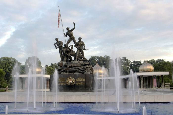 The exterior view of the National Monument near Sunway Putra Hotel