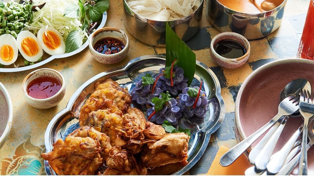 Close-up of a served dish in Ging Thai at Crown Hotel Melbourne