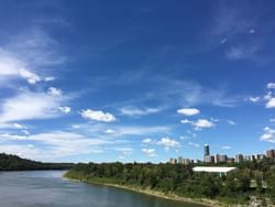 The landscape view of River Valley near Metterra Hotel on Whyte