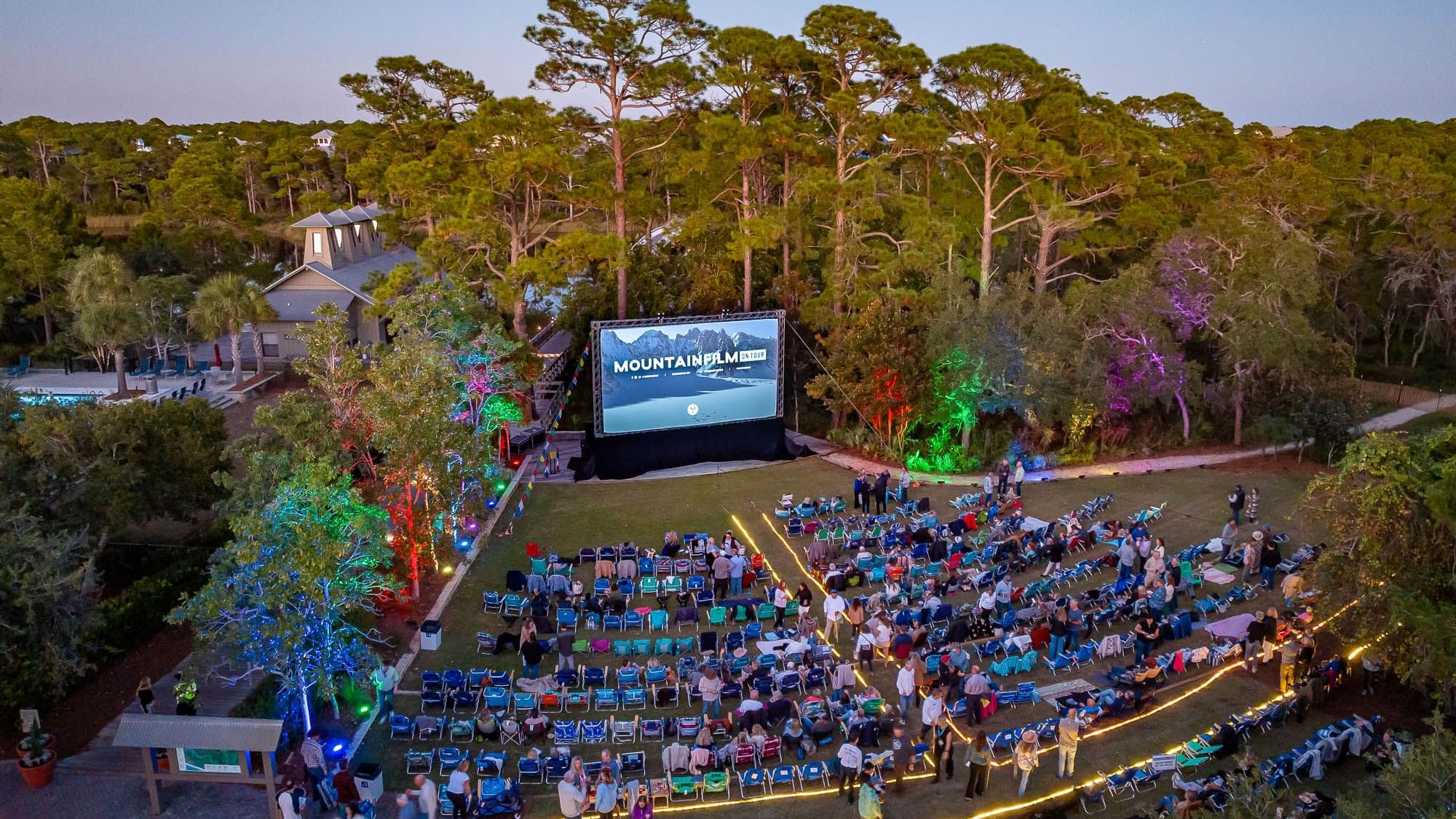 Aerial view of the Mountainfilm Festival in WaterColor