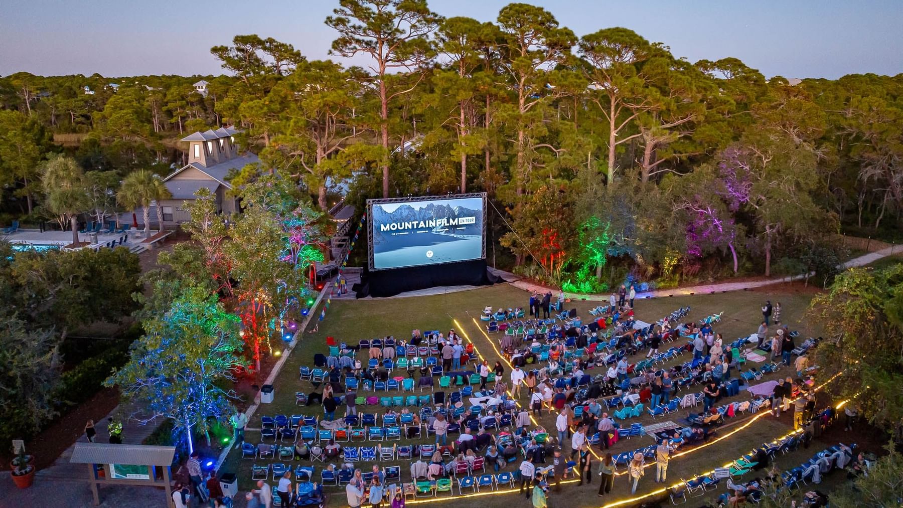 Aerial view of the Mountainfilm Festival in WaterColor