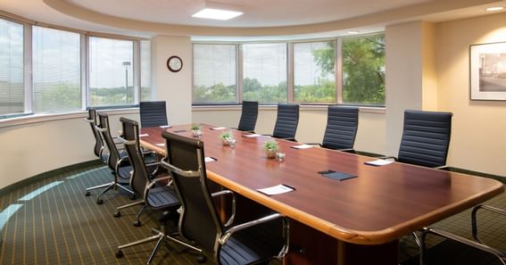 Conference room setup at NCED Hotel and Conference Center