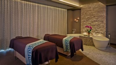 two massage tables and bath tubs