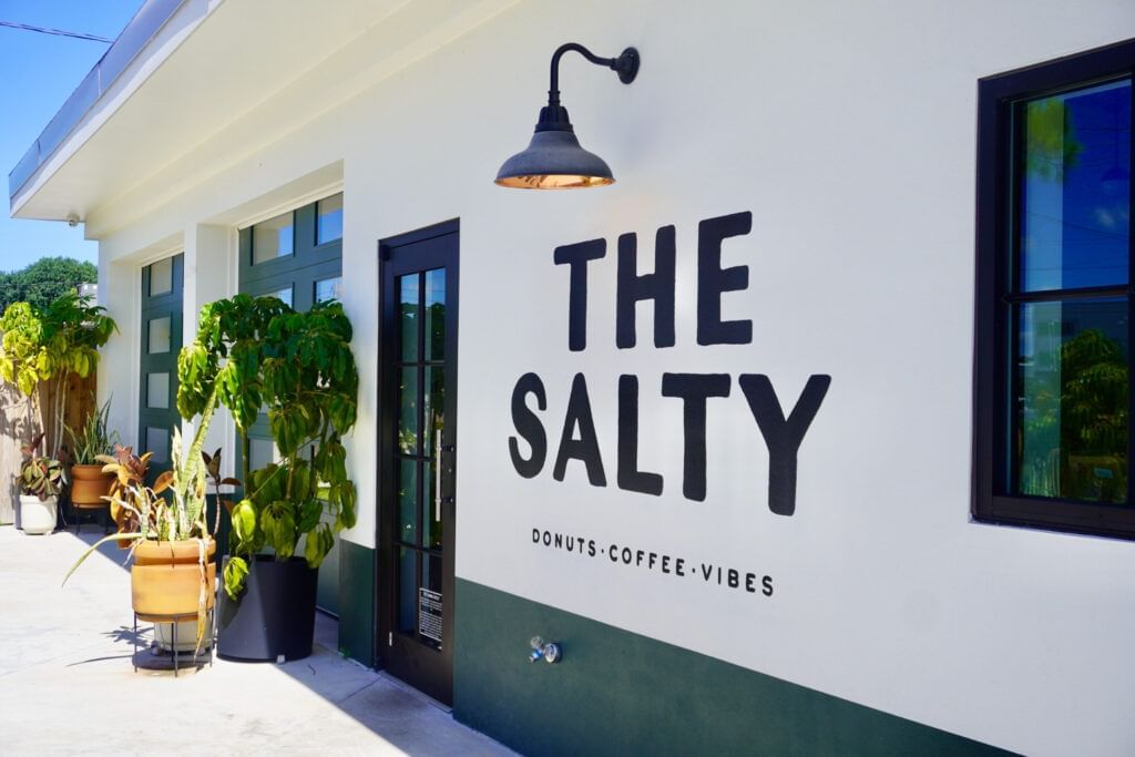 Outdoor exterior of The Salty Donut shop in Orlando, Florida.