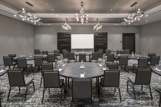 chairs in a ballroom