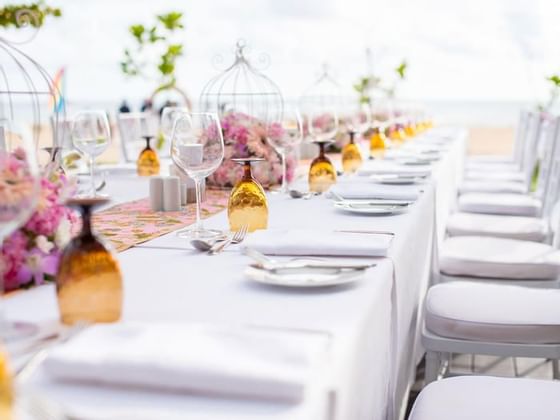 wedding dining table at Qumquat Resort in Bali