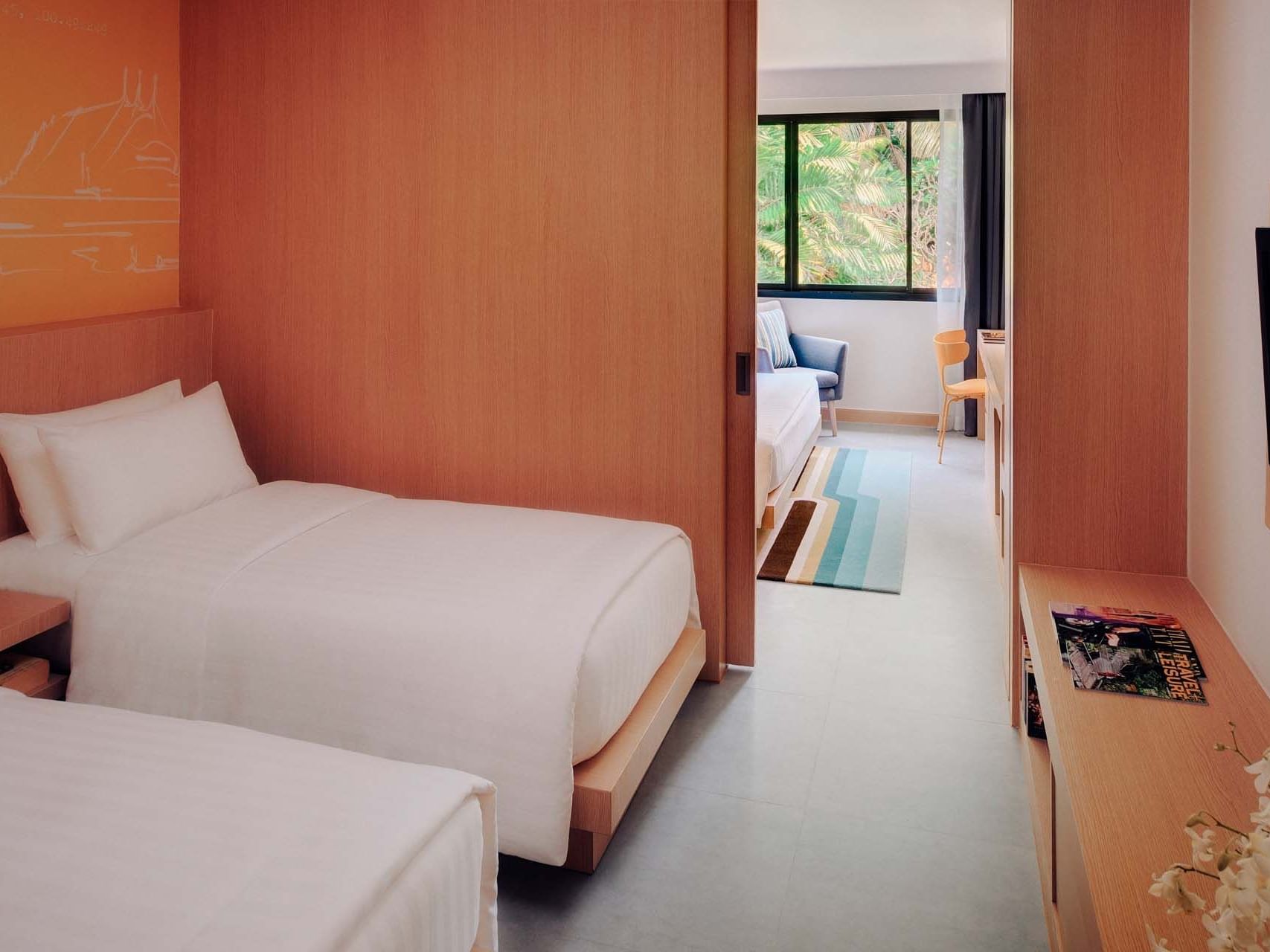 Interior of a Studio bedroom in Paradox Hotels & Resorts