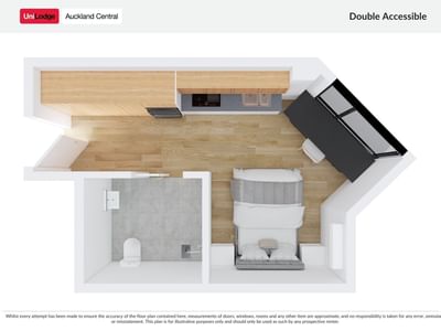 UL Auckland Central Floorplan Double Accessible