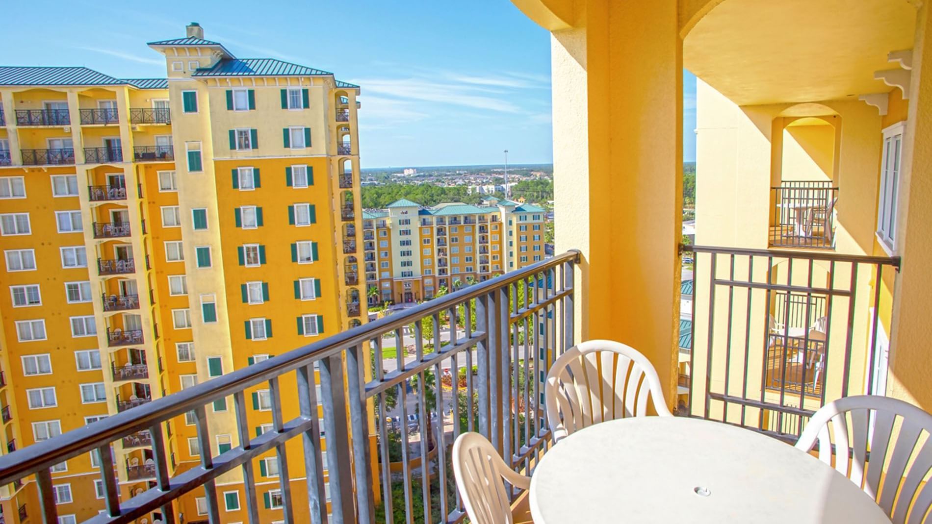 City view from balcony of 2-Bedroom 2-Bath Pool View Suite at Lake Buena Vista Resort Village & Spa