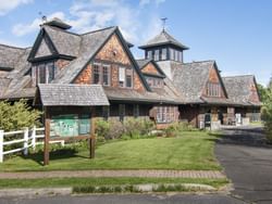 Exterior of the Audubon Center entrance near J House Greenwich