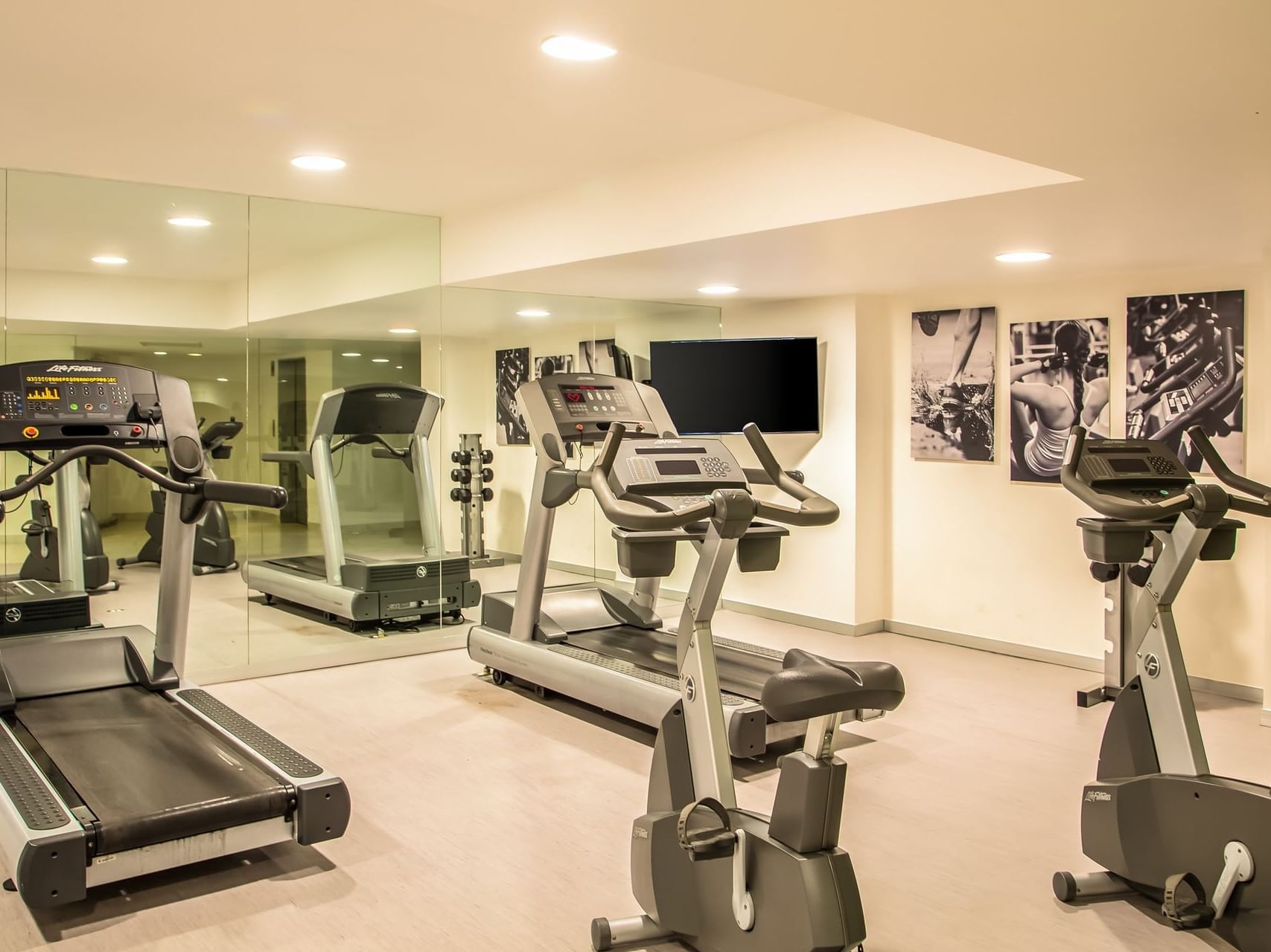 Treadmills in the Gym Wellness Center at Fiesta Inn Hotels