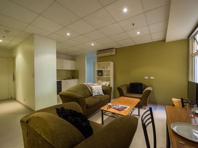 Student Living - Tobin House_4 bedroom multi-share apartments featuring lounge, dining & kitchen 