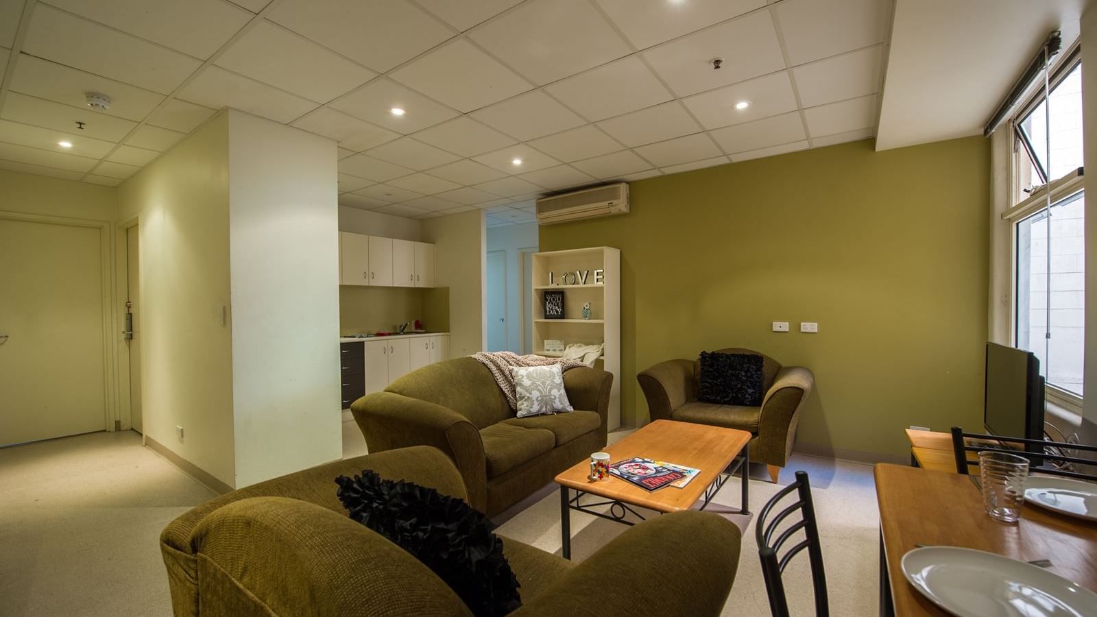 Student Living - Tobin House_4 bedroom multi-share apartments featuring lounge, dining & kitchen