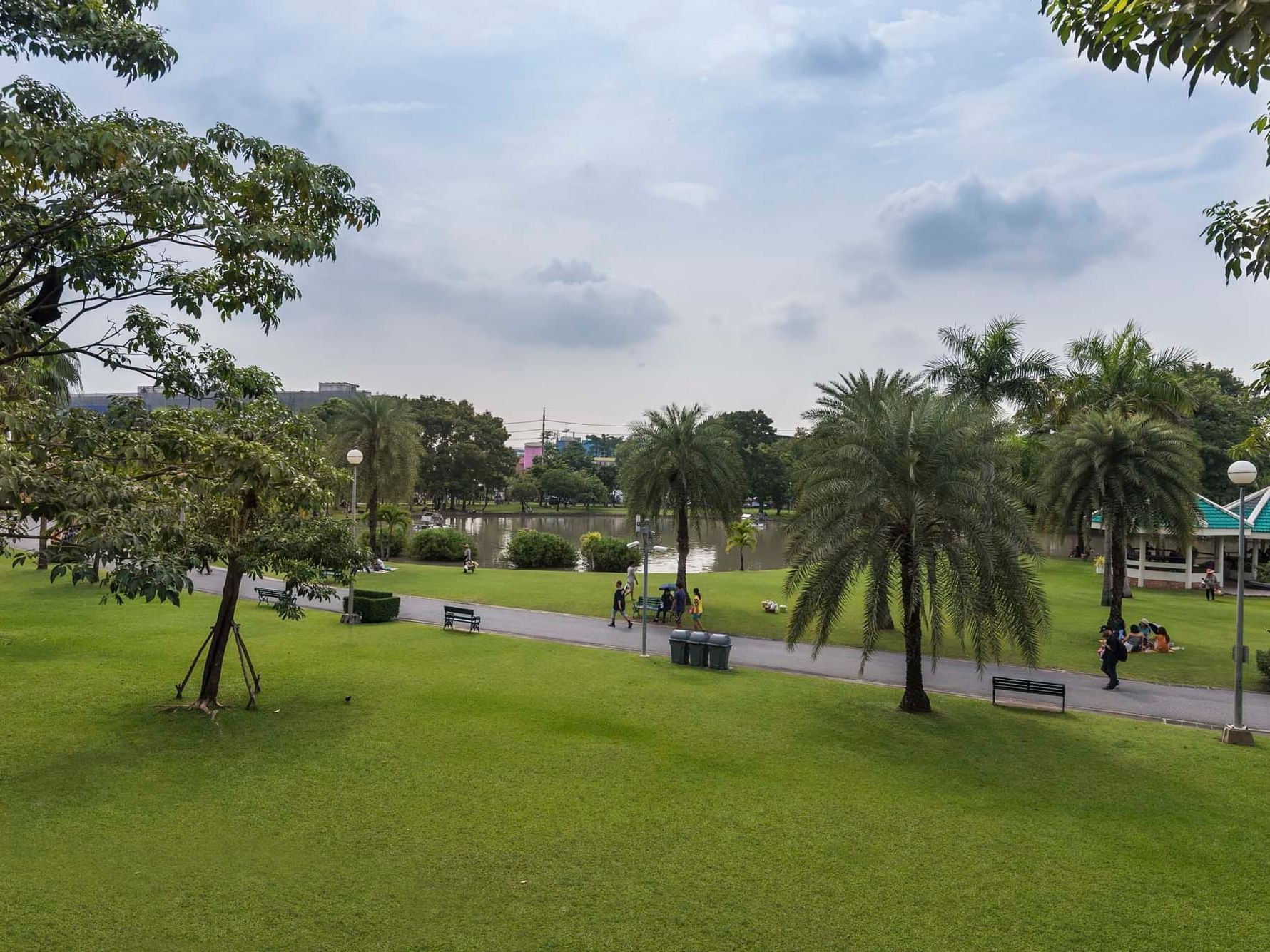 Landscape of Chatuchak Park near Chatrium Residence Sathon