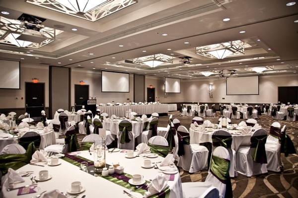 tables at wedding reception