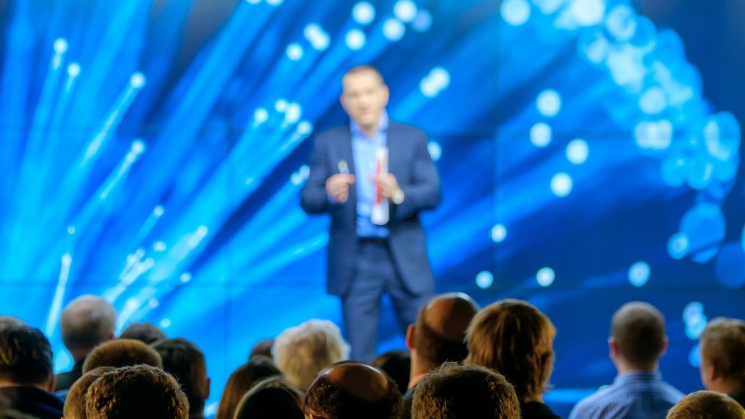 A gentleman presenting in an event at Hotel Chester St Davids