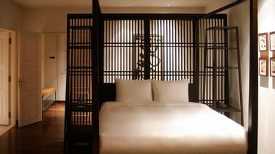 King bed in Larkhill Mansion Room at Amara Sanctuary Hotel