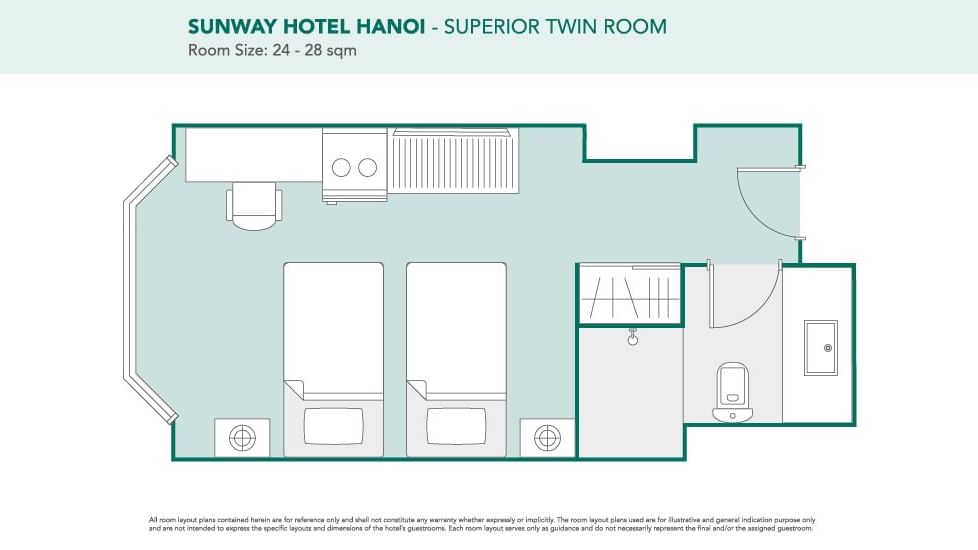 Premier Park View Twin Room Bathroom