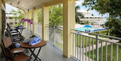 balcony seating view of pool
