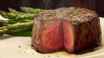 Close-up of steak served in Ruth's Chris Steak House at Hotel Park City Autograph Collection 