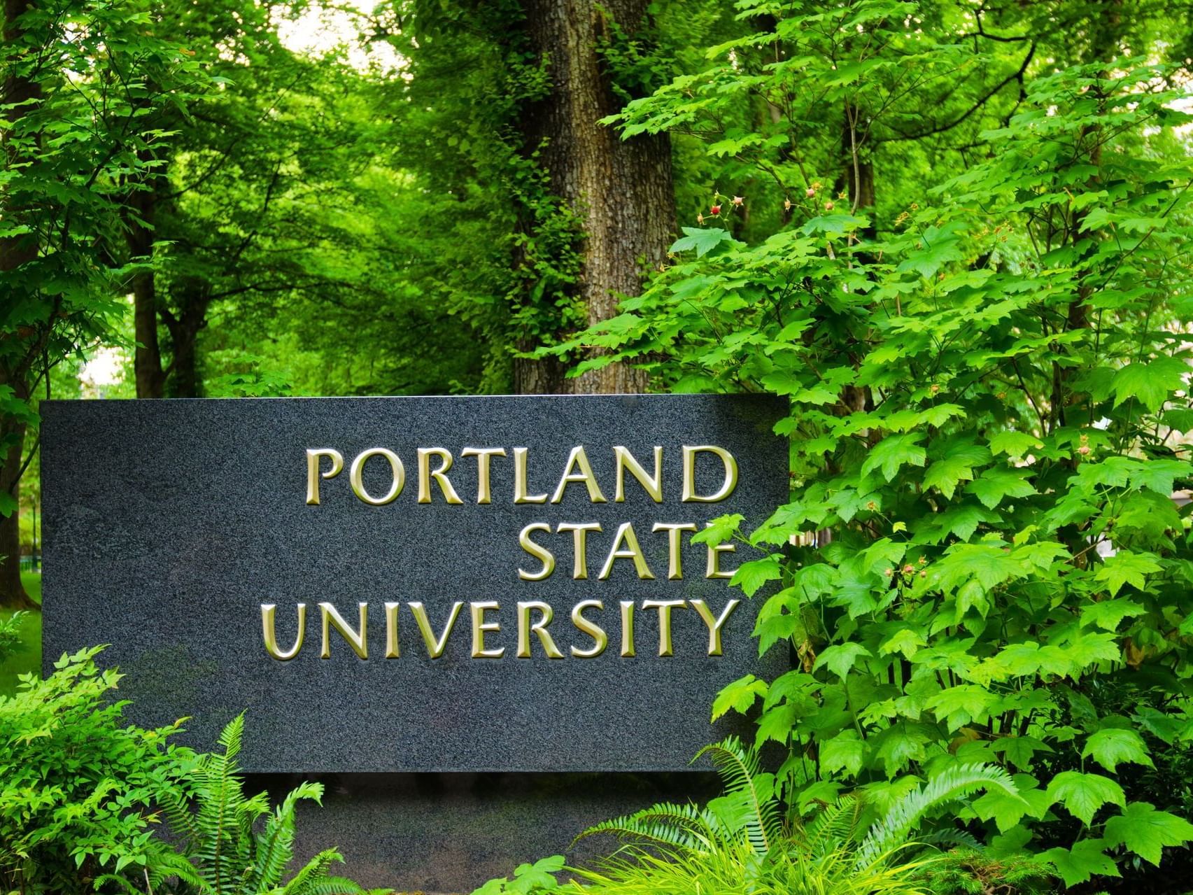 Portland State University sign