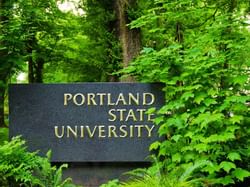 Portland State University sign