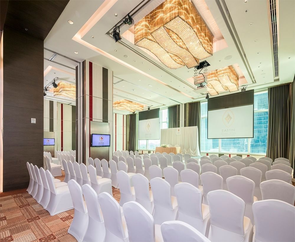 Theatre set-up with arrangements in a meeting room at Eastin Grand Hotel Sathorn