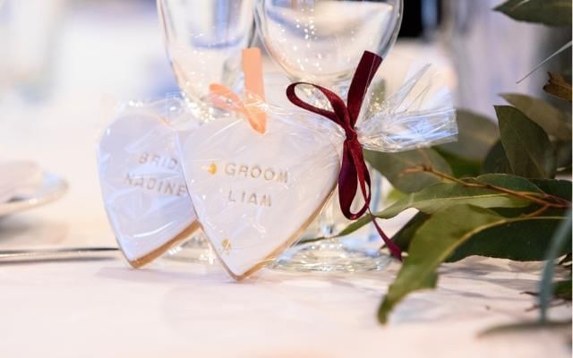 Personalised cookie keepsakes a nice wedding favour for guests