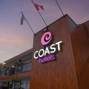 Coast Dawson Creek Hotel exterior at night
