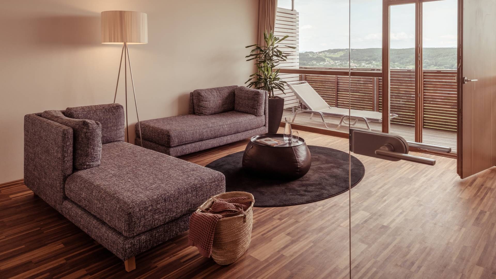 Lounge in Spa Suite with Sauna at Falkensteiner Balance Resort