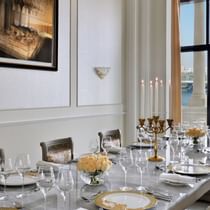 Dining table arrangement in Imperial Suite at Palazzo Versace