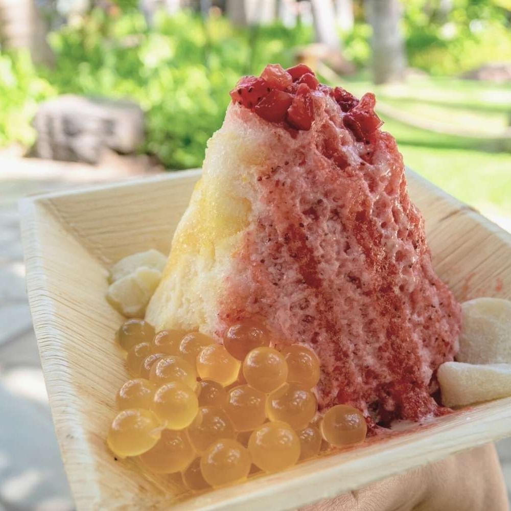 Close-up of an Island Vintage Shave Ice served at Waikiki Resort Hotel by Sono