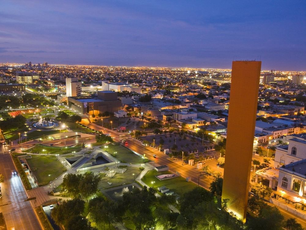 Overlook of Marcoplaza near the La Colección Resorts